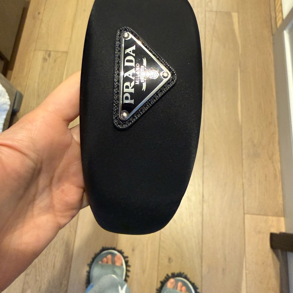 Prada Elegant Black Satin Headband